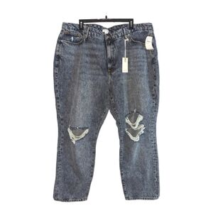 NWT Good American classic distressed jeans